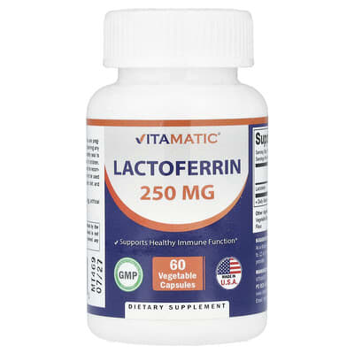 Lactoferrin, 250 mg, 60 вегетарианских капсул