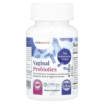 Пробиотики для влагалища Vaginal Probiotics, 60 Drcaps® Hypromellose Capsules