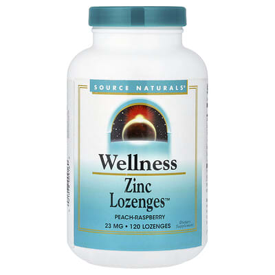 Желе Source Naturals Wellness Zinc Lozenges™, Peach-Raspberry, 120 шт.