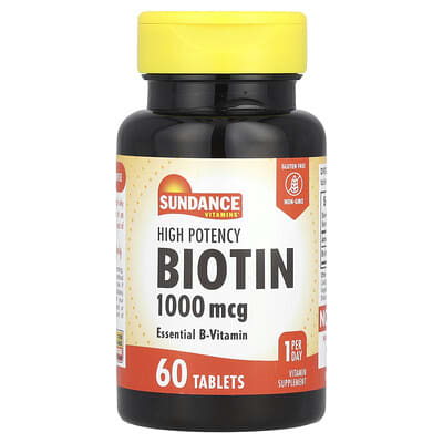 High Potency Biotin, 1,000 mcg, 60 Tablets