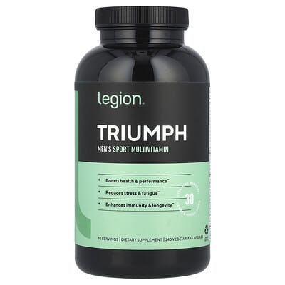Legion Athletics Triumph, Мужской Sport Multivitamin, 240 Vegetarian Capsules