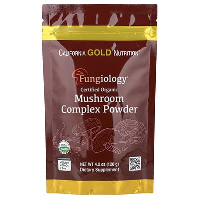 Порошок с органическим грибным комплексом California Gold Nutrition, 4.2 oz (120 g)