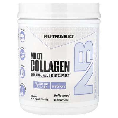 Коллаген NutraBio Multi Collagen, Unflavored, 14.2 oz (405 g)