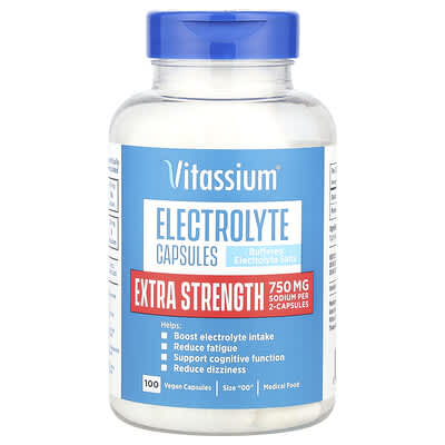 Electrolyte Capsules, Size "00", 100 Vegan Capsules