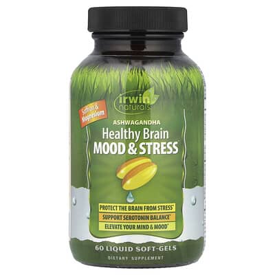 Irwin Naturals Ashwagandha для мозга и настроения, 60 жидких капсул