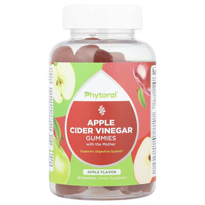 Apple Cider Vinegar Gummies With The Mother, Apple, 60 Gummies