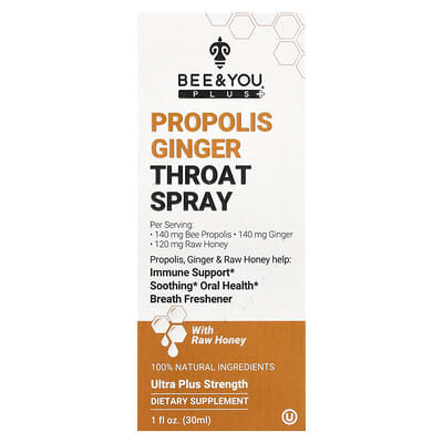 Propolis Ginger Throat Spray, 1 fl oz (30 ml)