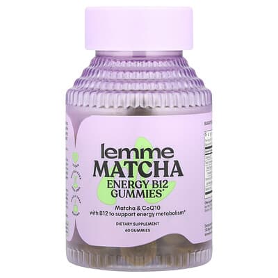 Lemme жевательные витамины Energy B12 & CoQ10 Matcha 60 шт.