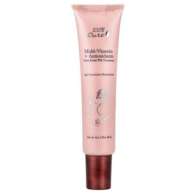 Ультрапитательный ночной крем 100% PURE Multi-Vitamin + Antioxidants Ultra Riché PM Treatment, 1.4 fl oz (40 ml)