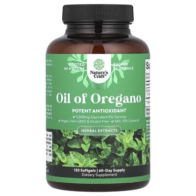 Nature's Craft масло орегано, 120 софтгелей (150 mg per Softgel)