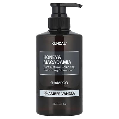 Шампунь Kundal Honey & Macadamia, Amber Vanilla, 16.9 fl oz (500 ml)