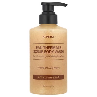 Kundal гель для душа EAU Thermale Scrub, Cozy Darjeeling, 16.9 fl oz (500 ml)