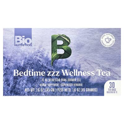 Чай Bedtime zzz Wellness Tea, Caffeine Free, 30 Tea Bags, 1.6 oz (45 g)