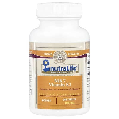 Витамин MK7 K2 NutraLife, 100 mcg, 365 таблеток