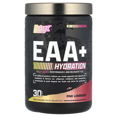 Nutrex Research EAA + Hydration, Pink Lemonade, 390 g