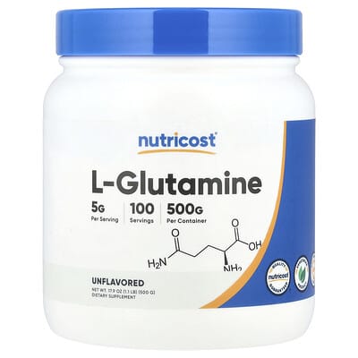 L-Glutamine Nutricost, без вкуса, 17.9 oz (500 g)