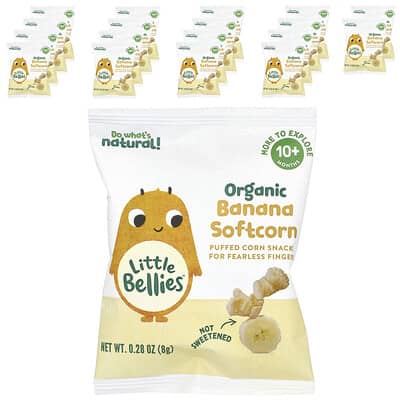 Organic Banana Softcorn, 10+ Months, 18 Bags, 0.28 oz (8 g) Each