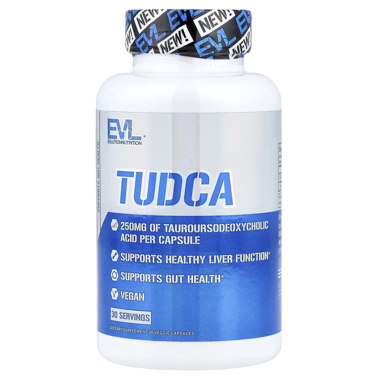 EVLution Nutrition, TUDCA, 250 мг, 30 вегетарианских капсул