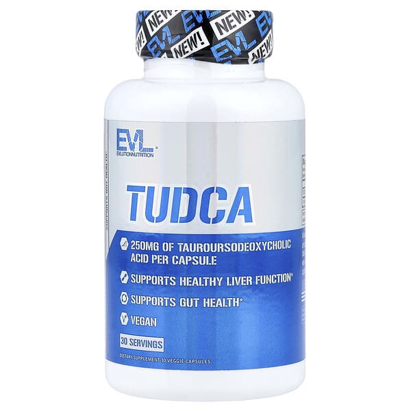 EVLution Nutrition, TUDCA, 250 мг, 30 вегетарианских капсул