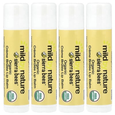 Sierra Bees™, Organic Lip Balms, Creme Brulee, 4 Pack, 0.15 oz (4.25 g) Each