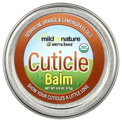 Sierra Bees™, бальзам для ухода за кутикулой, герань, апельсин и лемонграсс, 0.6 oz (17 g)