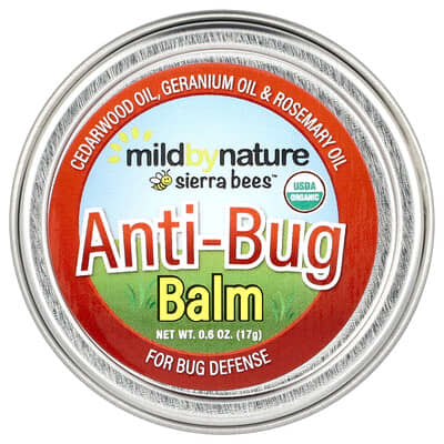 Sierra Bees™, бальзам от насекомых, кедр, герань и розмарин, 0.6 oz (17 g)