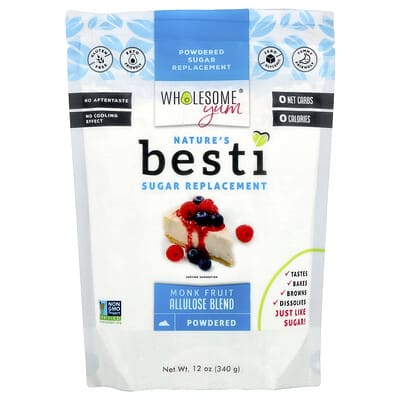 Заменитель сахара Besti, смесь Monk Fruit и Allulose, 12 oz (340 g)