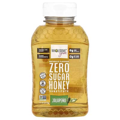 Wholesome Yum Заменитель меда Zero Sugar, Jalapeno, 11 oz (312 g)