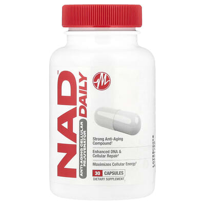 NAD DAILY™, антивозрастная клеточная регенерация, 30 капсул
