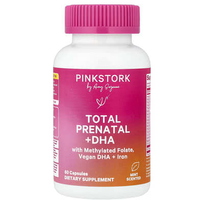 Total Prenatal + DHA, мятный, 60 капсул