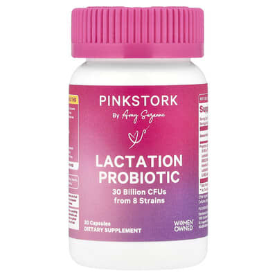 Пробиотик для лактации Pink Stork, 30 Billion CFUs, 30 Capsules