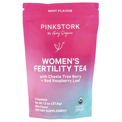 Женский травяной чай Pink Stork Mint, 15 пакетиков