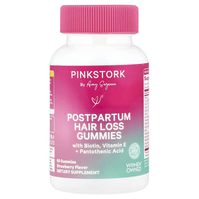 Pink Stork Желейные витамины от выпадения волос, клубника, 60 шт.