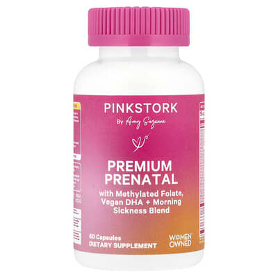 Пренатальные витамины Pink Stork Premium, 60 Capsules