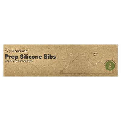 Силиконовый нагрудник KeaBabies Prep, 3-36 месяцев, Mellow, 2 штуки