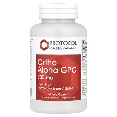 Ortho Alpha GPC, 300 mg, 60 вегетарианских капсул