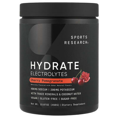 Sports Research электролиты Hydrate Cherry Pomegranate 15.87 oz