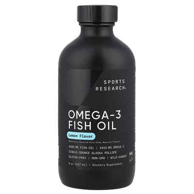 Рыбий жир Omega-3, Lemon, 8 oz (237 ml)