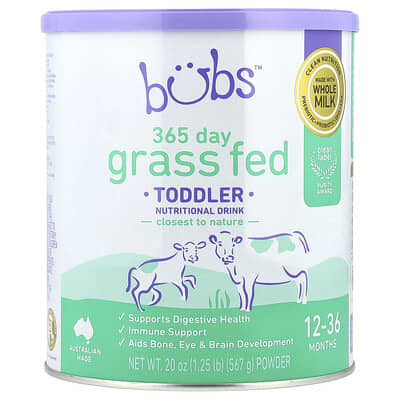 Детский питательный напиток Aussie Bubs 365 Day Grass Fed, 12-36 Months, 20 oz (567 g)