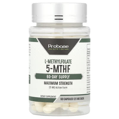 L-Methylfolate 5-MTHF, 15 mg, 60 капсул