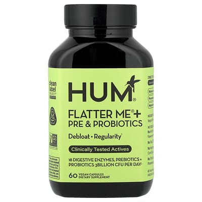 Flatter Me® + Пребиотики и пробиотики, 60 веганских капсул