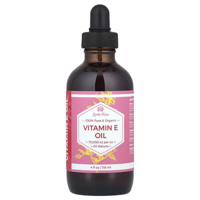 100% Чистое и органическое масло витамина E, 4 fl oz (118 ml)