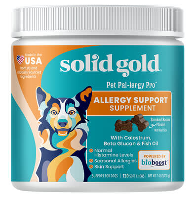 Pet Pal-Lergy Pro™, Allergy Support Supplement, For Dogs, Smoked Bacon, 120 Soft Chews, 7.6 oz (216 g)