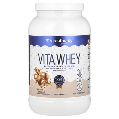Сыворотка Vitauthority Active Vita Whey Protein Powder, Salted Caramel, 2.2 lb (998.4 g)