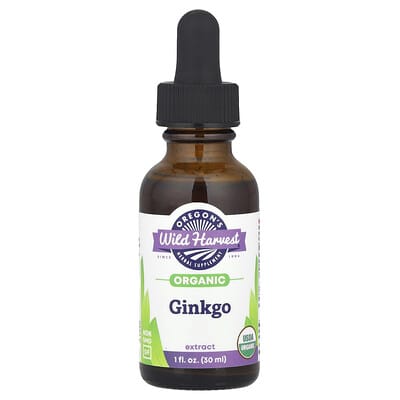Экстракт Ginkgo Organic Oregon's Wild Harvest, 1 fl oz (30 ml)