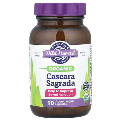 Organic Cascara Sagrada 90 органических веганских капсул