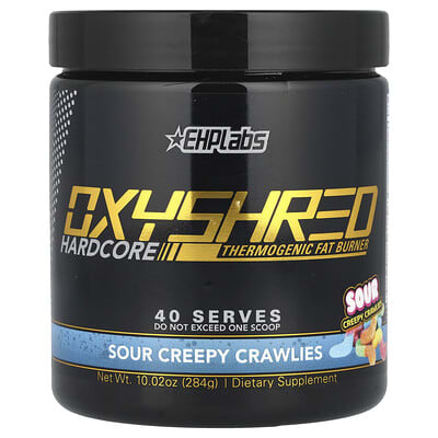OxyShred Hardcore, Thermogenic Fat Burner, Sour Creepy Crawlies, 10.02 oz (284 g)