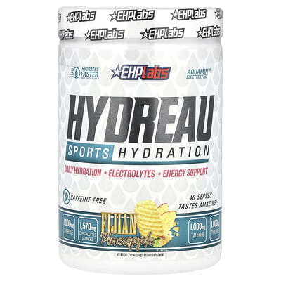 Спортивный напиток Hydreau Sports Hydration, Fijian Pineapple, 11.15 oz (316 g)