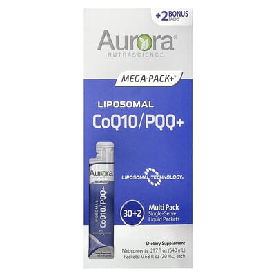 Aurora Nutrascience Liposomal CoQ10/PQQ+ 32 пакетика 0.68 fl oz (20 ml) each