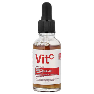 Сыворотка для лица Dr. Botanicals Vitamin C Polyglutamic Acid Complex, Advanced Renewal Facial Serum, 1.01 fl oz (30 ml)
